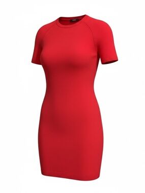 🔻Vintage American Dressworks Red Wool Sweater Dress | Size L | Made in USA